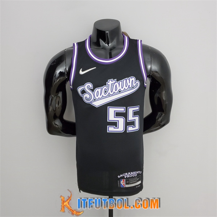 Camisetas Sacramento Kings (Williams #55) 2022 Season Negro City Edition