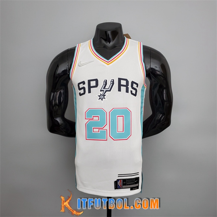 Camisetas San Antonio Spurs (Ginobili #20) 2022 Season Blanco City Edition