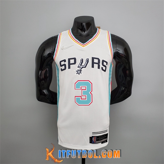 Camisetas San Antonio Spurs (Johnson #3) 2022 Season Blanco City Edition