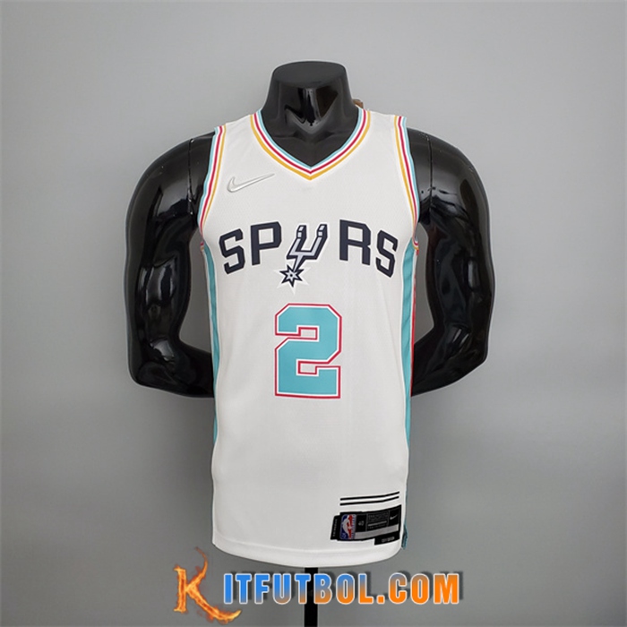 Camisetas San Antonio Spurs (Leonard #2) 2022 Season Blanco City Edition