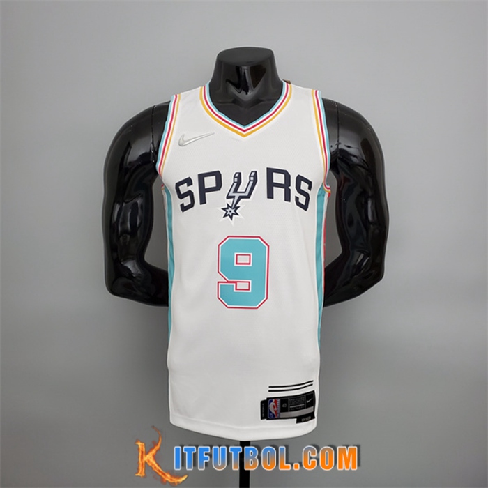 Camisetas San Antonio Spurs (Parker #9) 2022 Season Blanco City Edition