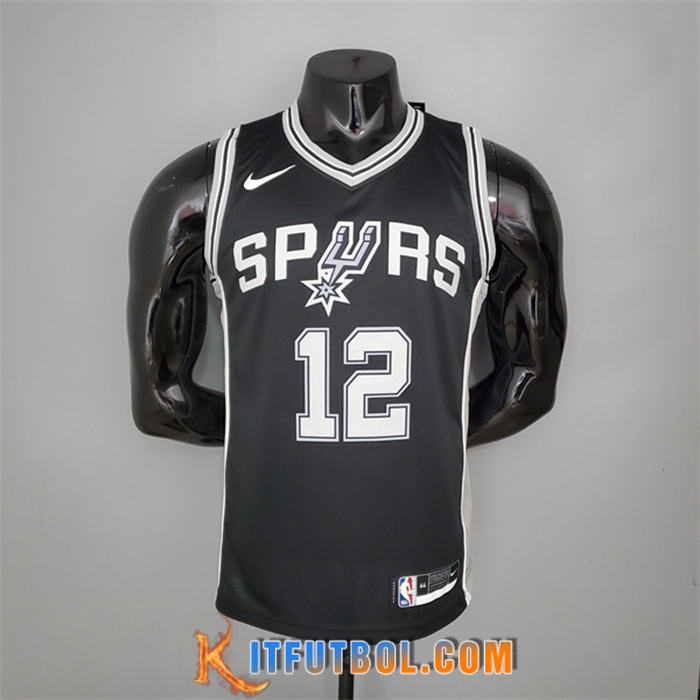 Camisetas San Antonio Spurs (Aldridge #12) Negro
