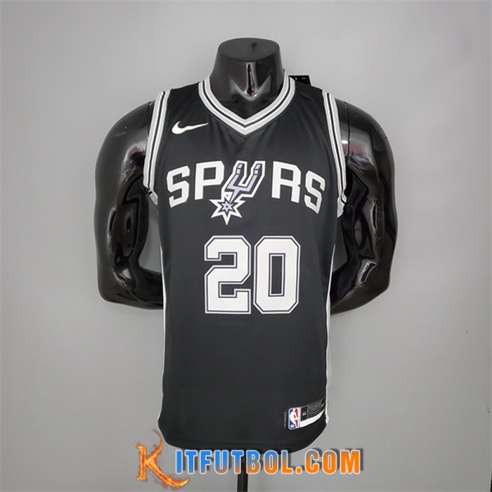 Camisetas San Antonio Spurs (Ginobili #20) Negro