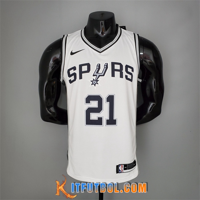 Camisetas San Antonio Spurs (Duncan #21) Blanco