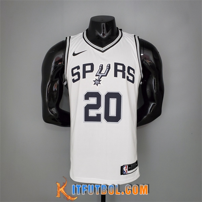 Camisetas San Antonio Spurs (Ginobili #20) Blanco