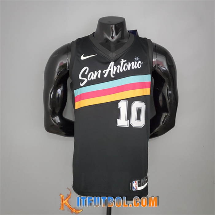 Nueva Camisetas San Antonio Spurs (DeRozan #10) Negro City Edition