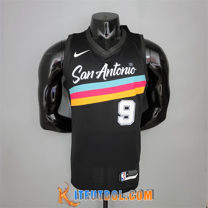 Nueva Camisetas San Antonio Spurs (Parker #9) Negro City Edition
