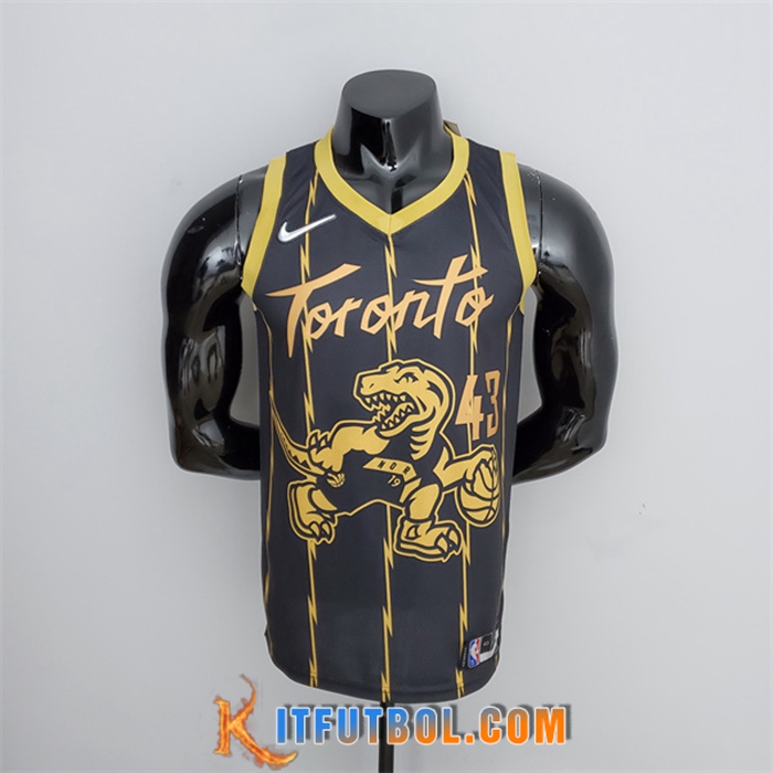 Camisetas Toronto Raptors (Siakam #43) 2022 Negro City Edition