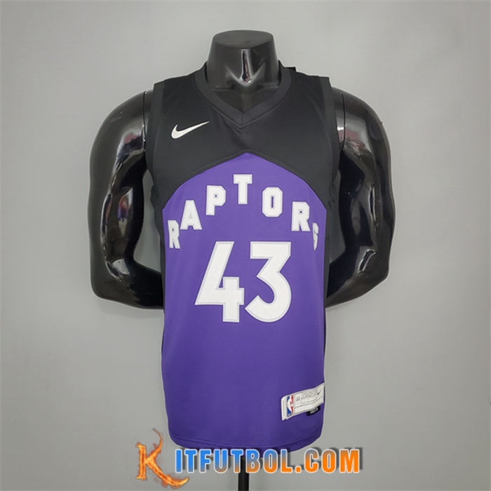 Camisetas Toronto Raptors (Siakam #43) 2021 Púrpura/Negro Bonus Edition