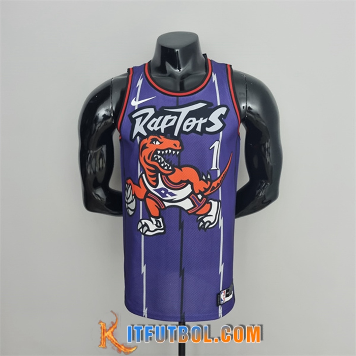 Camisetas Toronto Raptors (McGrady #1) Púrpura