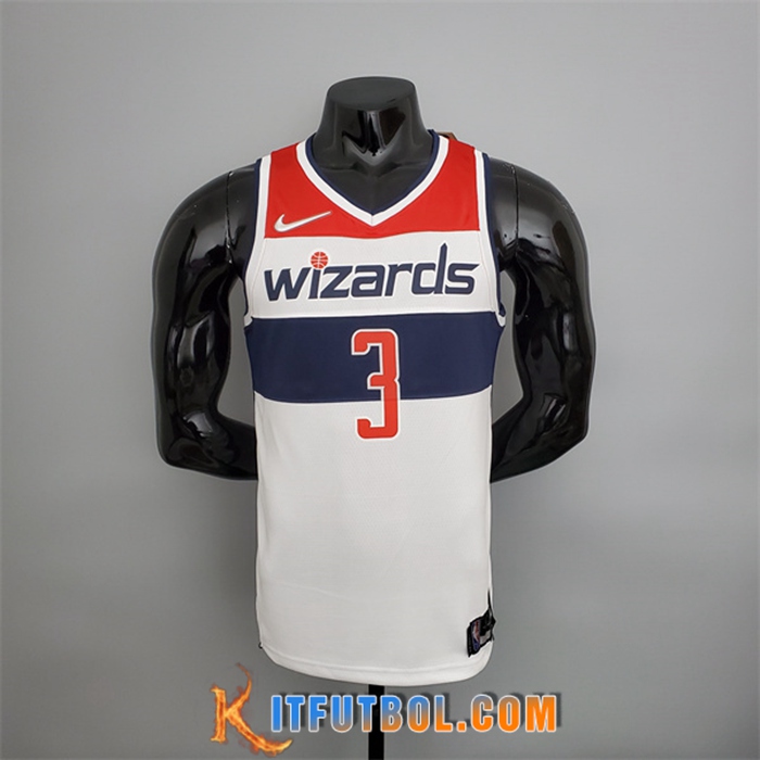 Camisetas Washington Wizards (Beal#3) Negro/Rojo/Blanco 75th Anniversary