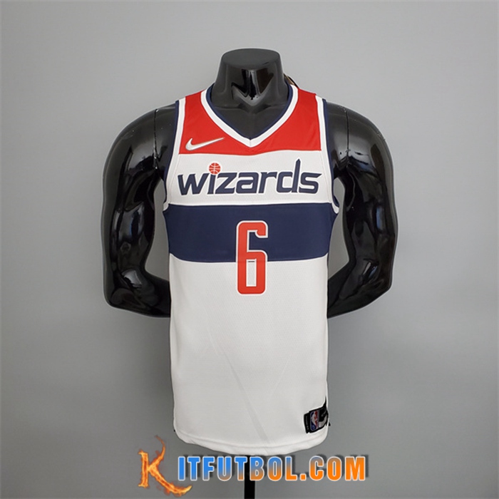 Camisetas Washington Wizards (Harrell #6) Negro/Rojo/Blanco 75th Anniversary
