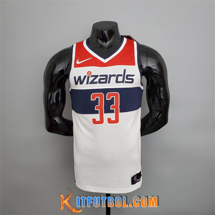 Camisetas Washington Wizards (Kuzma #33) Negro/Rojo/Blanco 75th Anniversary