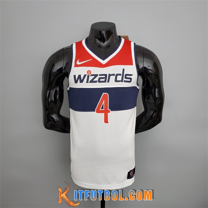 Camisetas Washington Wizards (Wesbrook #4) Negro/Rojo/Blanco 75th Anniversary