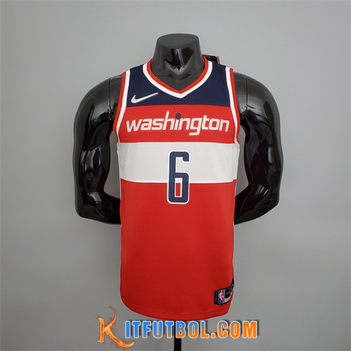 Camisetas Washington Wizards (Harrell #6) Rojo/Blanco/Azul 75th Anniversary