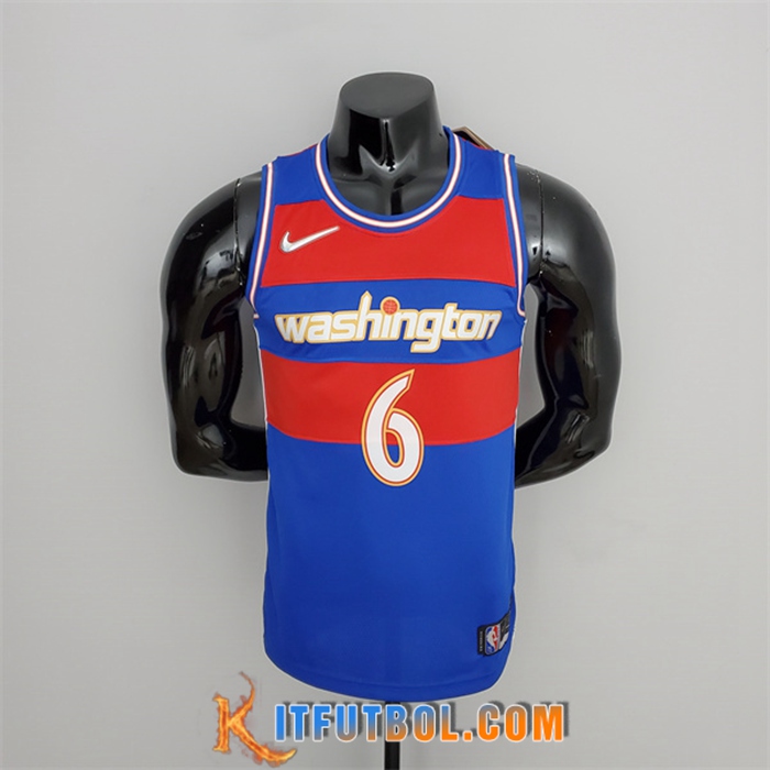 Camisetas Washington Wizards (Harrell #6) 2022 Azul/Rojo Talent City Edition