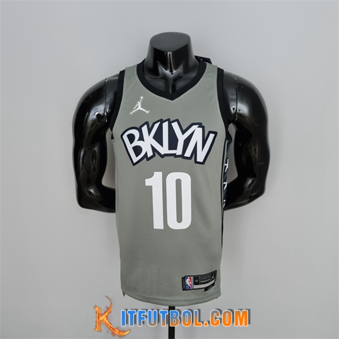 Camisetas Brooklyn Nets (Simmons #10) Gris 75th Anniversary City Edition