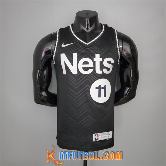 Camisetas Brooklyn Nets (Irving #11) 2021 Negro Bonus Edition