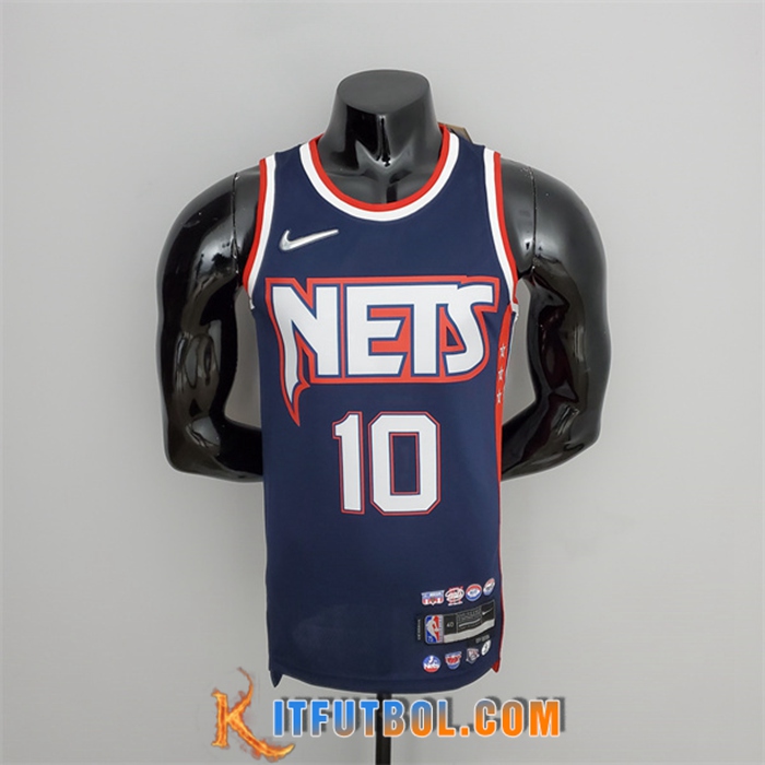 Camisetas Brooklyn Nets (Simmons #10) Azul Royal 75th Anniversary City Edition