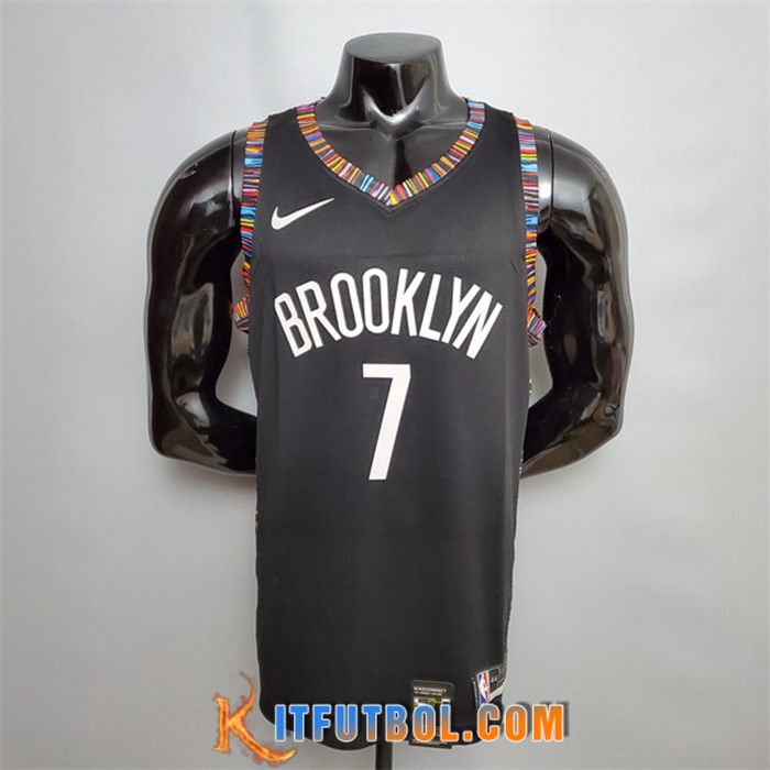 Camisetas Brooklyn Nets (Durant #7) Negro City Version