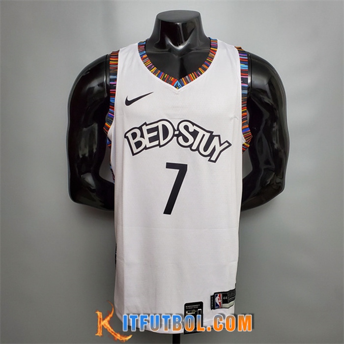 Camisetas Brooklyn Nets (Durant #7) Blanco City Version
