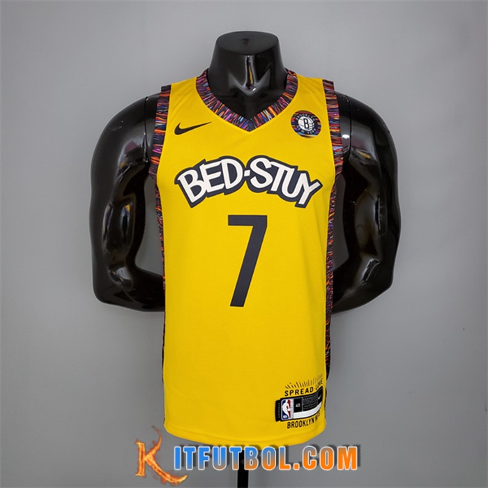 Camisetas Brooklyn Nets (Durant #7) Amarillo Commemorative Edition