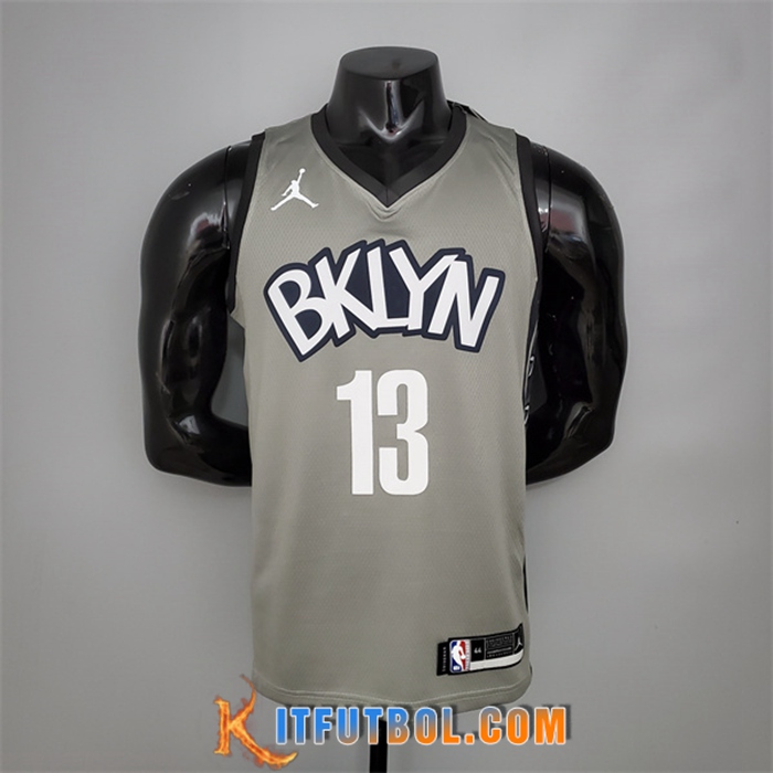 Camisetas Brooklyn Nets (Harden #13) Gris City Edition