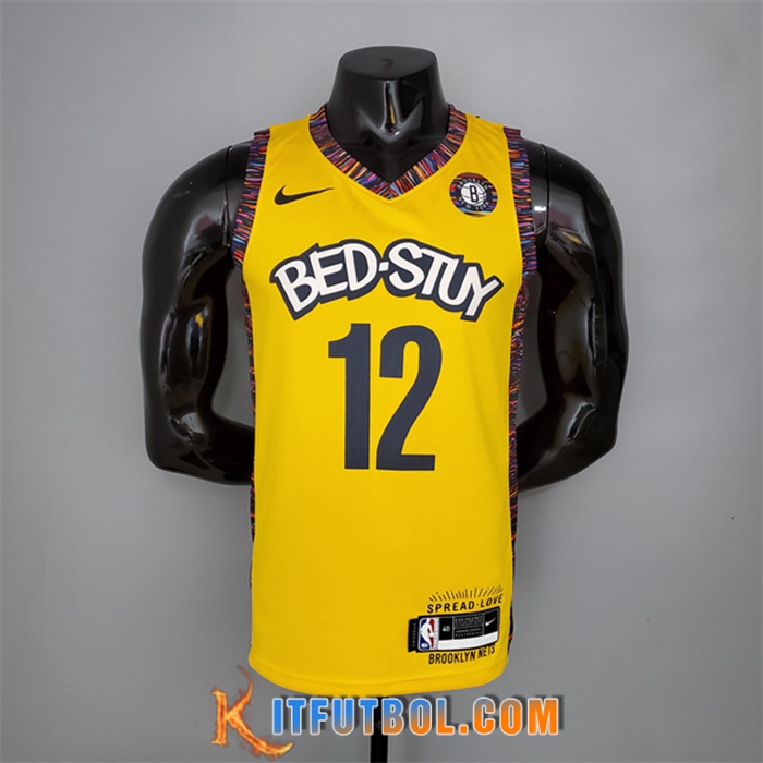 Camisetas Brooklyn Nets (Harris #12) Amarillo Commemorative Edition