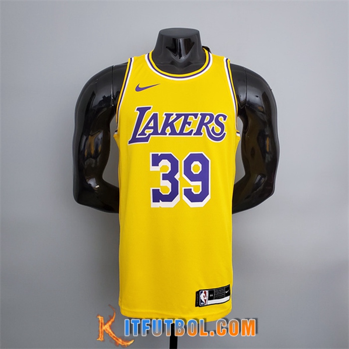 Camisetas Los Angeles Lakers (Howard #39) Amarillo Encolure Ronde