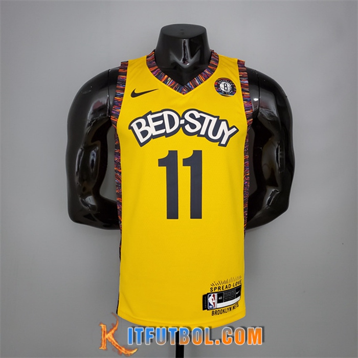 Camisetas Brooklyn Nets (Irving #11) Amarillo Commemorative Edition