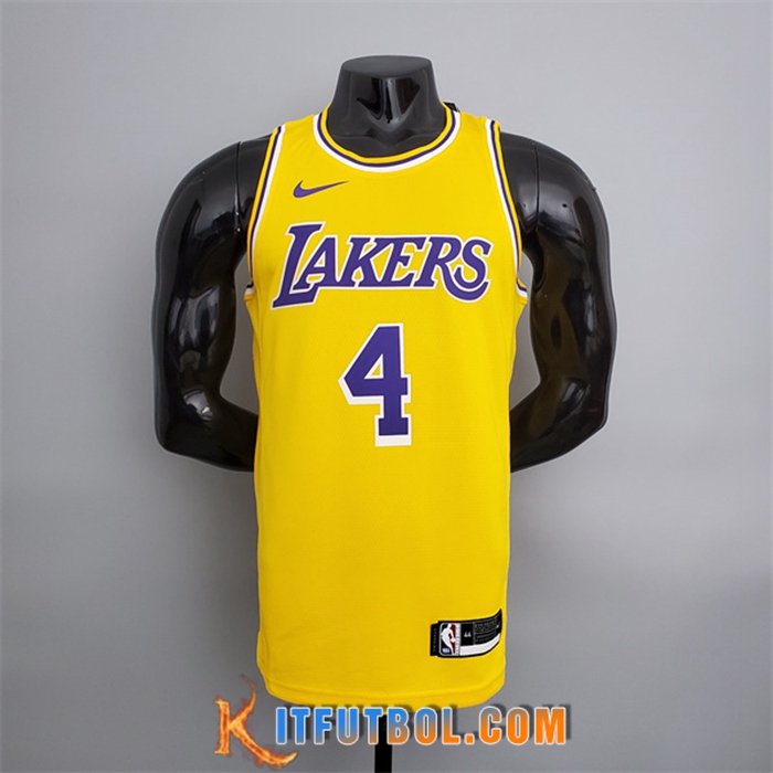 Camisetas Los Angeles Lakers (Rondo #4) Amarillo Encolure Ronde