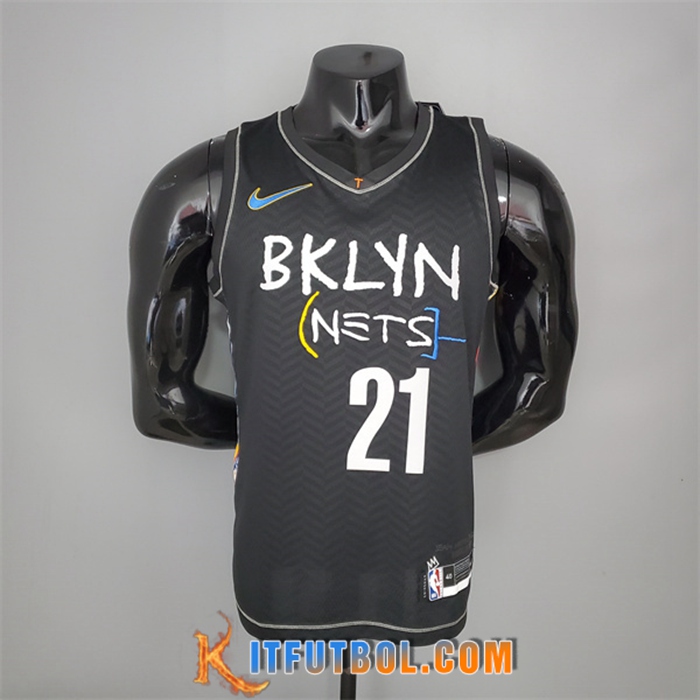 Nueva Camisetas Brooklyn Nets (Aldridge #21) Negro City Edition