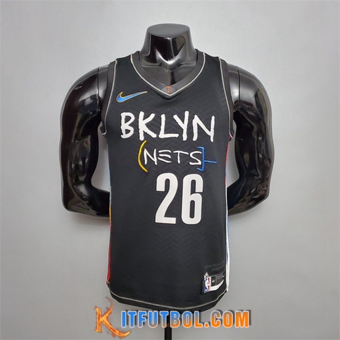 Nueva Camisetas Brooklyn Nets (Dinwddie #26) Negro City Edition