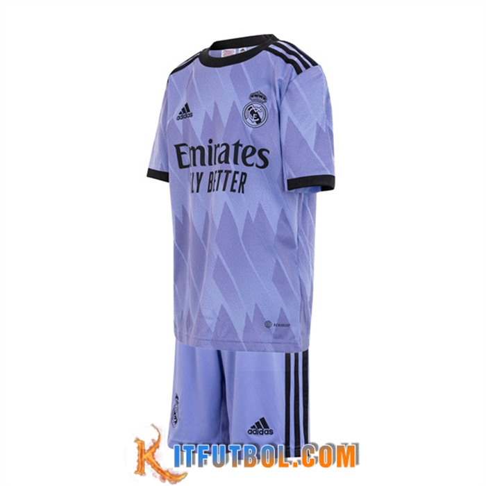 Nueva Camisetas De Futbol Real Madrid Ninos Segunda 2022/2023