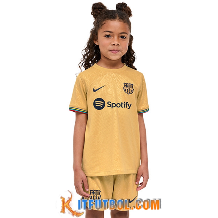 Nueva Camisetas De Futbol FC Barcelona Ninos Segunda 2022/2023