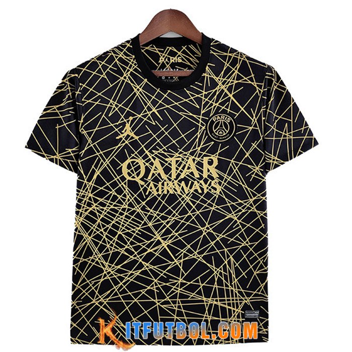 Camiseta Entrenamiento Jordan PSG Negro/Amarillo 2022/2023