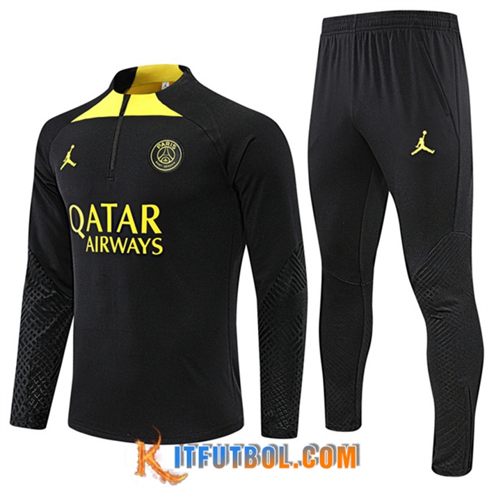 Chandal Equipos De Futbol Jordan PSG Negro/Amarillo 2022/2023