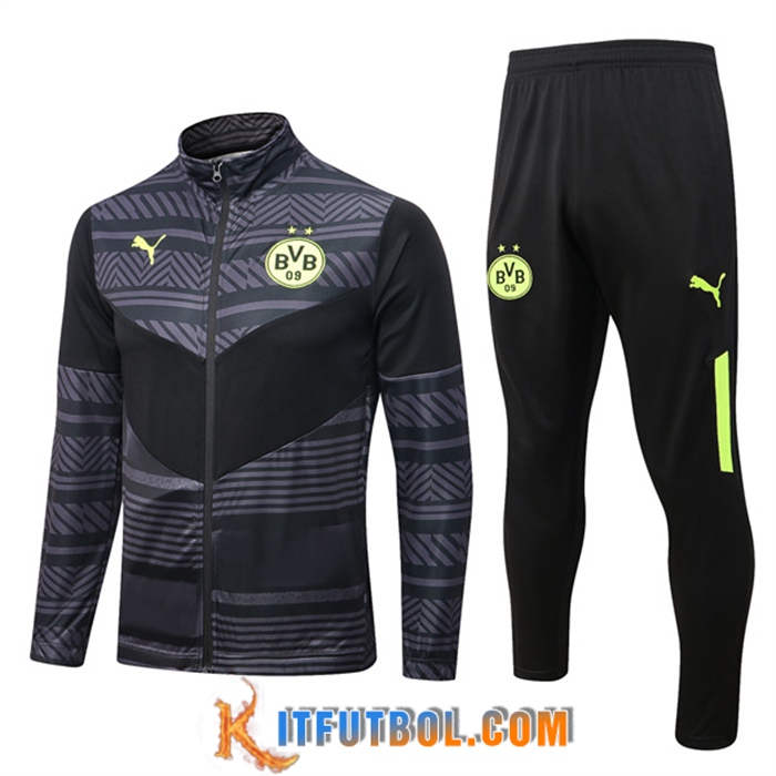 Chandal Equipos De Futbol - Chaqueta Dortmund Negro/Gris 2022/2023