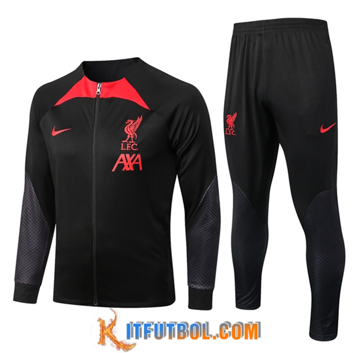 Chandal Equipos De Futbol - Chaqueta FC Liverpool Negro/Rojo 2022/2023