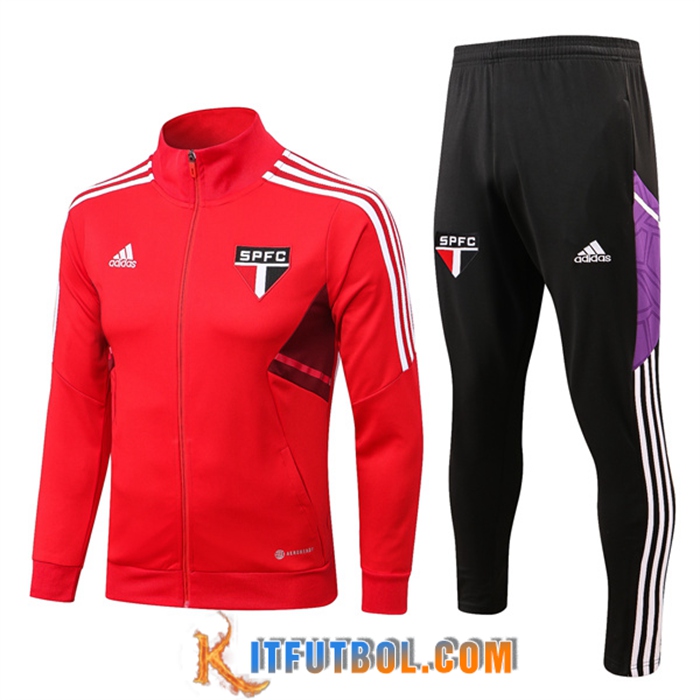 Chandal Equipos De Futbol - Chaqueta Sao Paulo FC Rojo 2022/2023