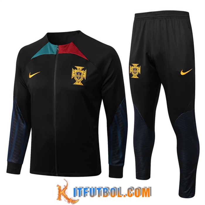 Chandal Equipos De Futbol - Chaqueta Portugal Negro 2022/2023