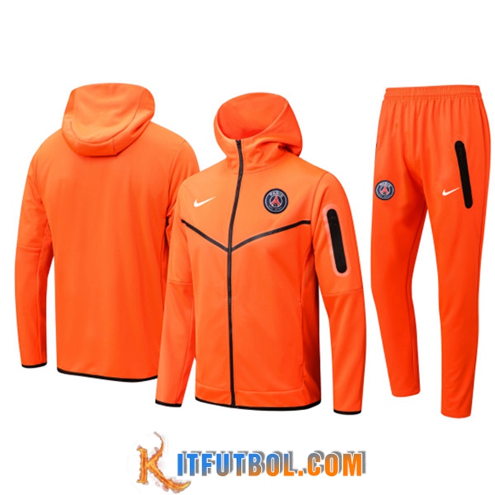 Chaqueta Con Capucha Chandal PSG Naranja 2022/2023