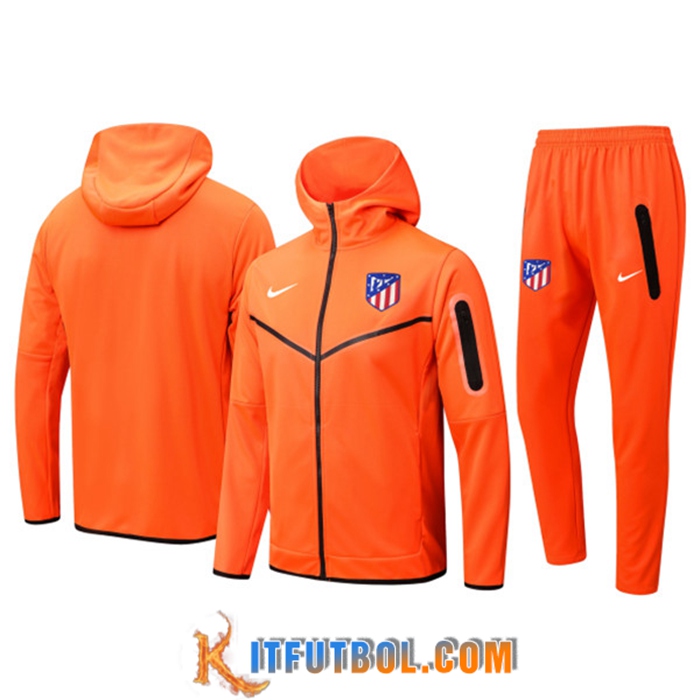 Chaqueta Con Capucha Chandal Atletico Madrid Naranja 2022/2023