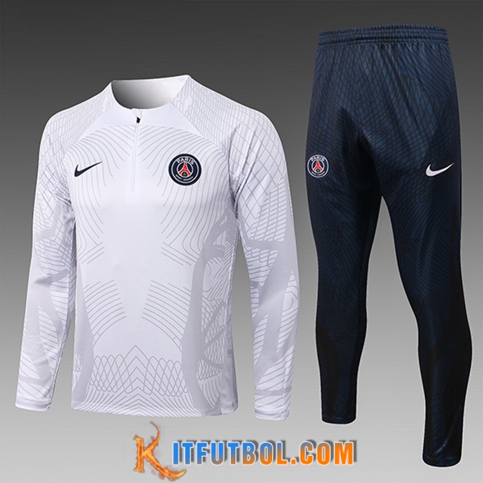 Chandal Equipos De Futbol PSG Ninos Pattern Blanco 2022/2023