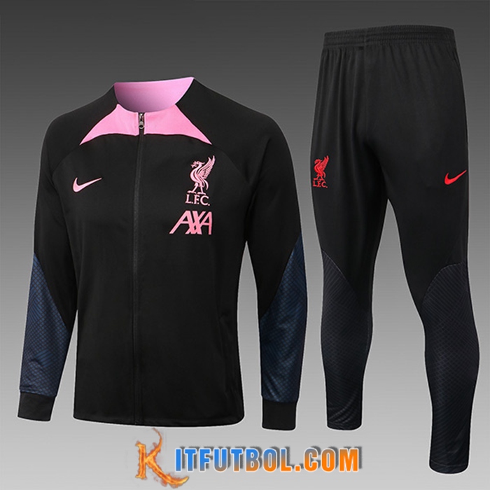 Chandal Equipos De Futbol FC Liverpool Ninos Negro/Rosa 2022/2023
