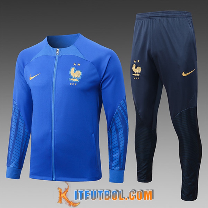 Chandal Equipos De Futbol - Chaqueta Francia Ninos Azul 2022/2023