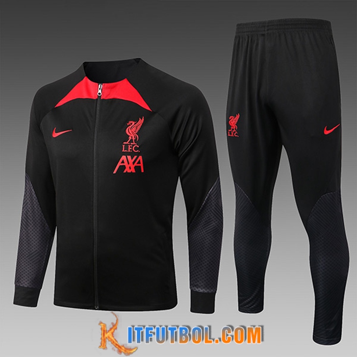 Chandal Equipos De Futbol - Chaqueta FC Liverpool Ninos Negro 2022/2023