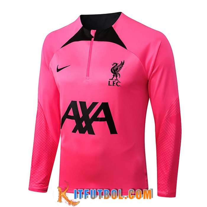 Sudadera De Entrenamiento FC Liverpool Rosa/Negro 2022/2023