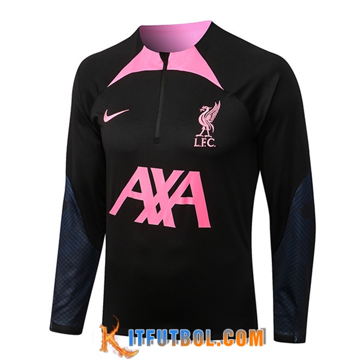 Sudadera De Entrenamiento FC Liverpool Negro/Rosa 2022/2023