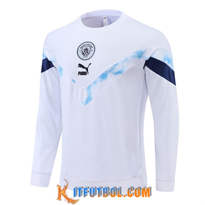 Sudadera De Entrenamiento Manchester City Blanco 2022/2023